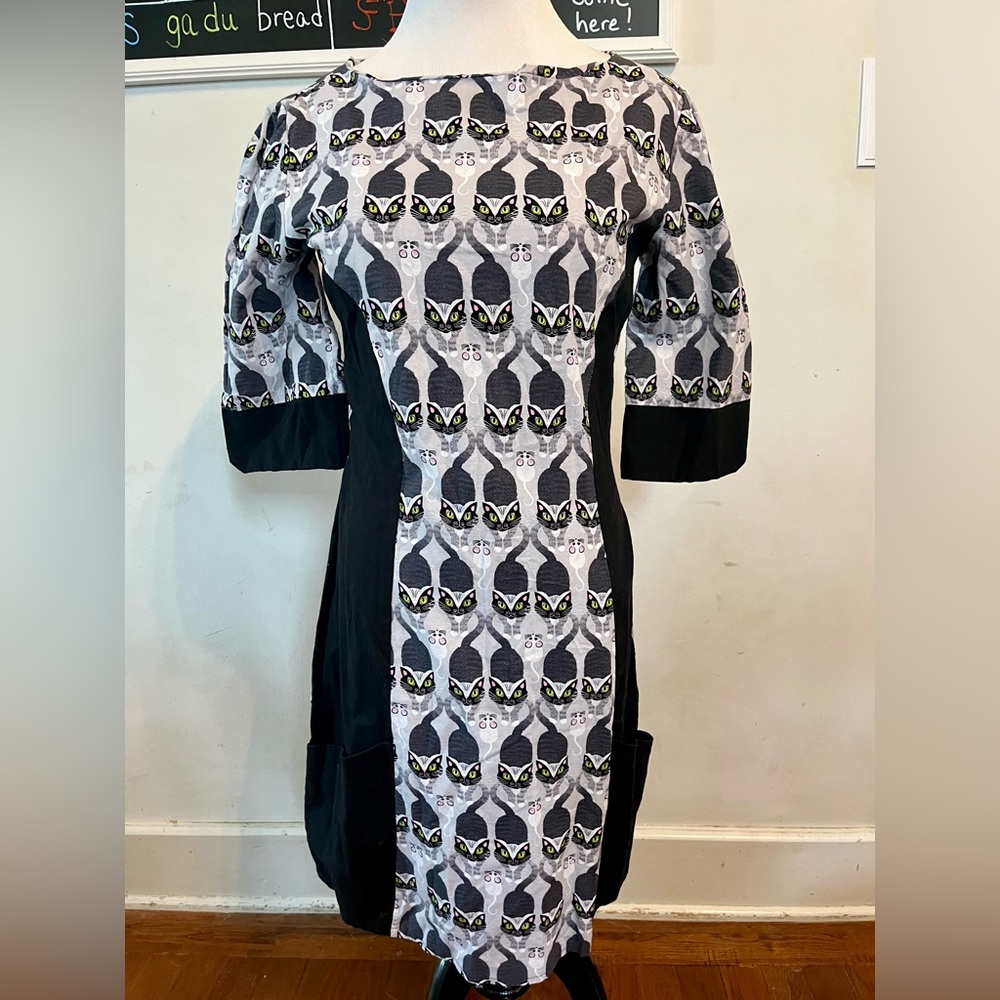 Stylish Handmade Cat & Rat shift dress